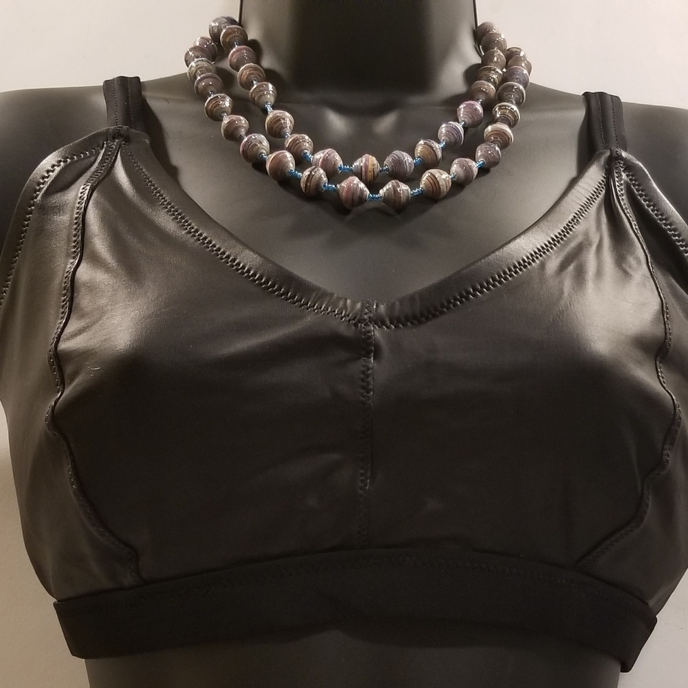 Forever 21 Plus Black Faux Leather Bra (NWOT)